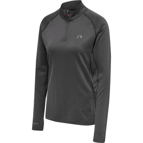 Newline Women 1/2 Zip L/S - forged iron melange (Grösse: 2XL) von Newline