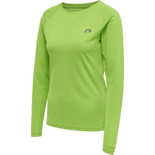 Newline Women Core Running T-Shirt L/S - green flash (Grösse: XS) von Newline