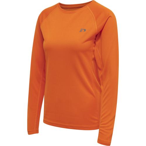 Newline Women Core Running T-Shirt L/S - orange tiger (Grösse: L) von Newline