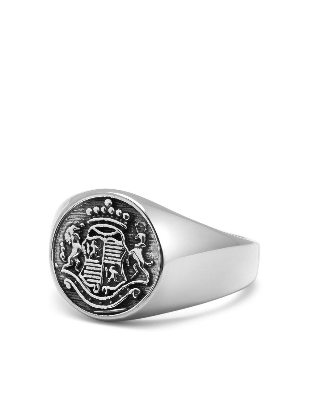 Nialaya Jewelry Crest signet ring - Silver von Nialaya Jewelry