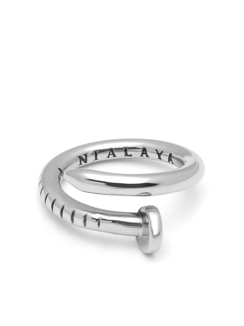 Nialaya Jewelry Dorje engraved nail ring - Silver von Nialaya Jewelry