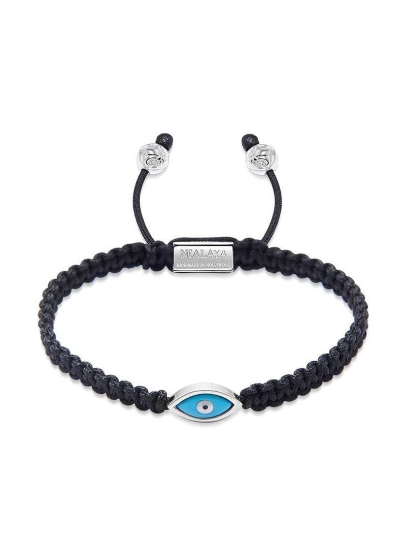 Nialaya Jewelry Evil Eye string bracelet - Black von Nialaya Jewelry