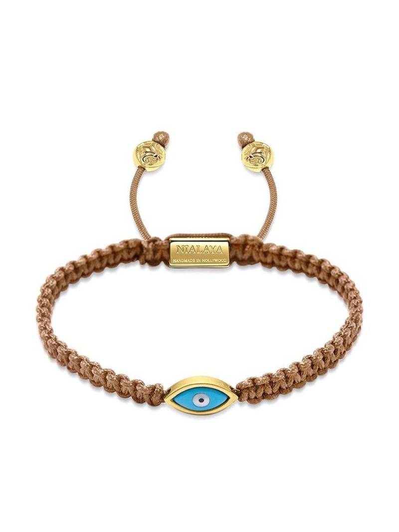 Nialaya Jewelry Evil Eye string bracelet - Brown von Nialaya Jewelry