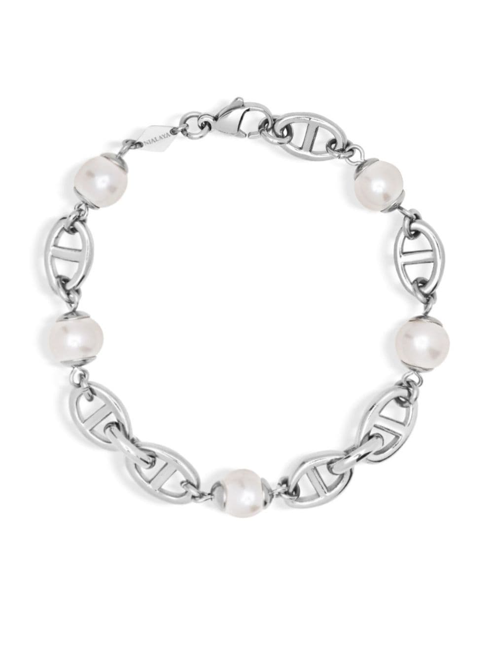 Nialaya Jewelry Mariner pearl bracelet - Silver von Nialaya Jewelry