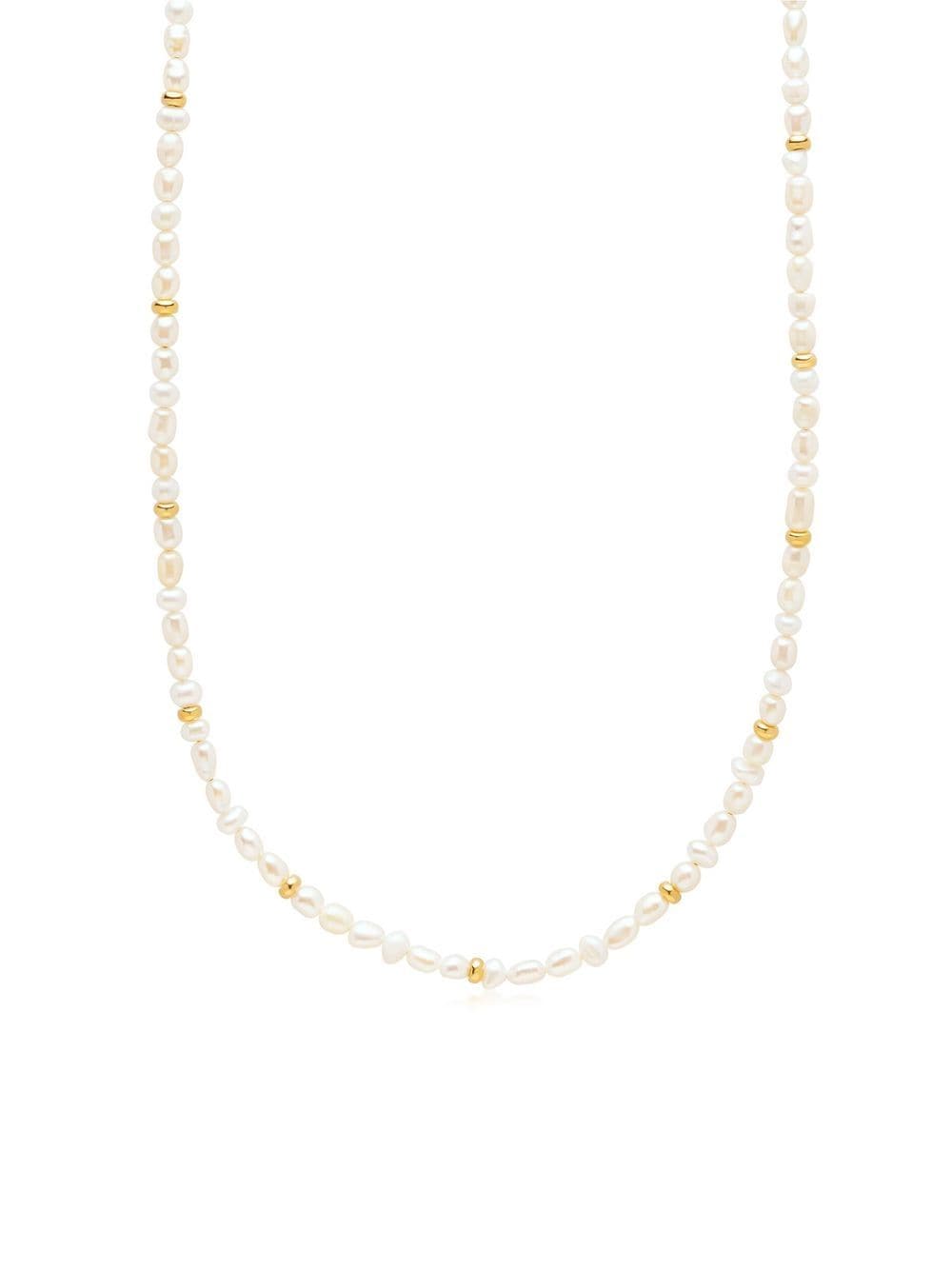 Nialaya Jewelry Mini pearl necklace - White von Nialaya Jewelry