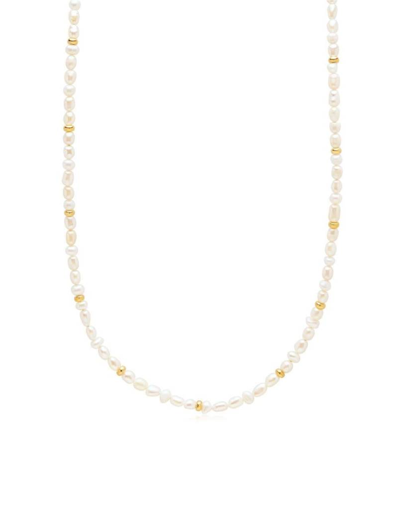 Nialaya Jewelry Mini pearl necklace - White von Nialaya Jewelry