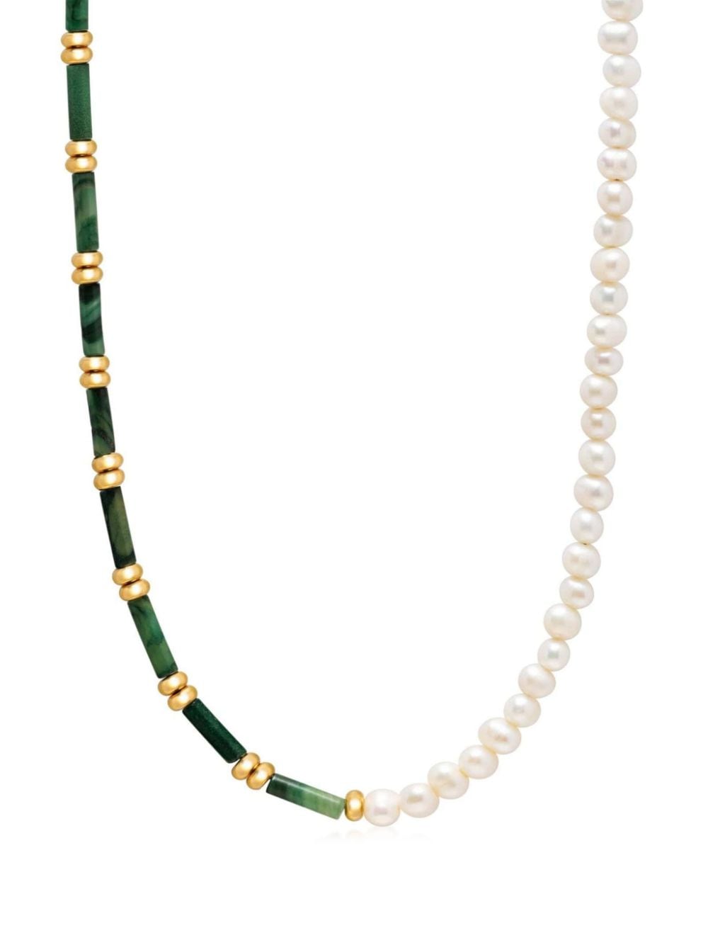 Nialaya Jewelry beaded pearl necklace - Green von Nialaya Jewelry