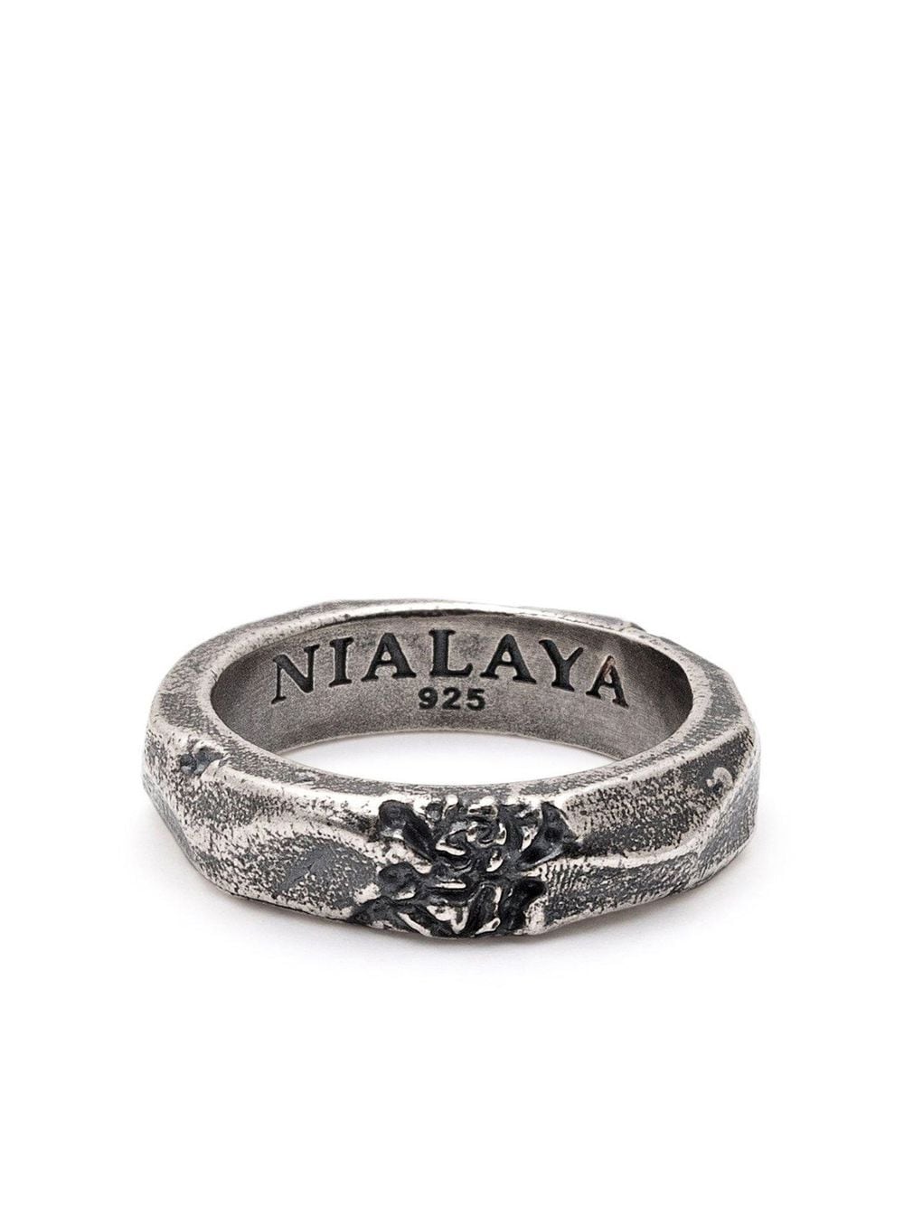 Nialaya Jewelry carved vintage-effect ring - Silver von Nialaya Jewelry