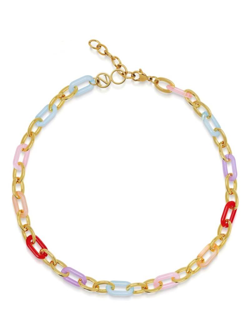 Nialaya Jewelry contrasting cable-link choker necklace - Gold von Nialaya Jewelry