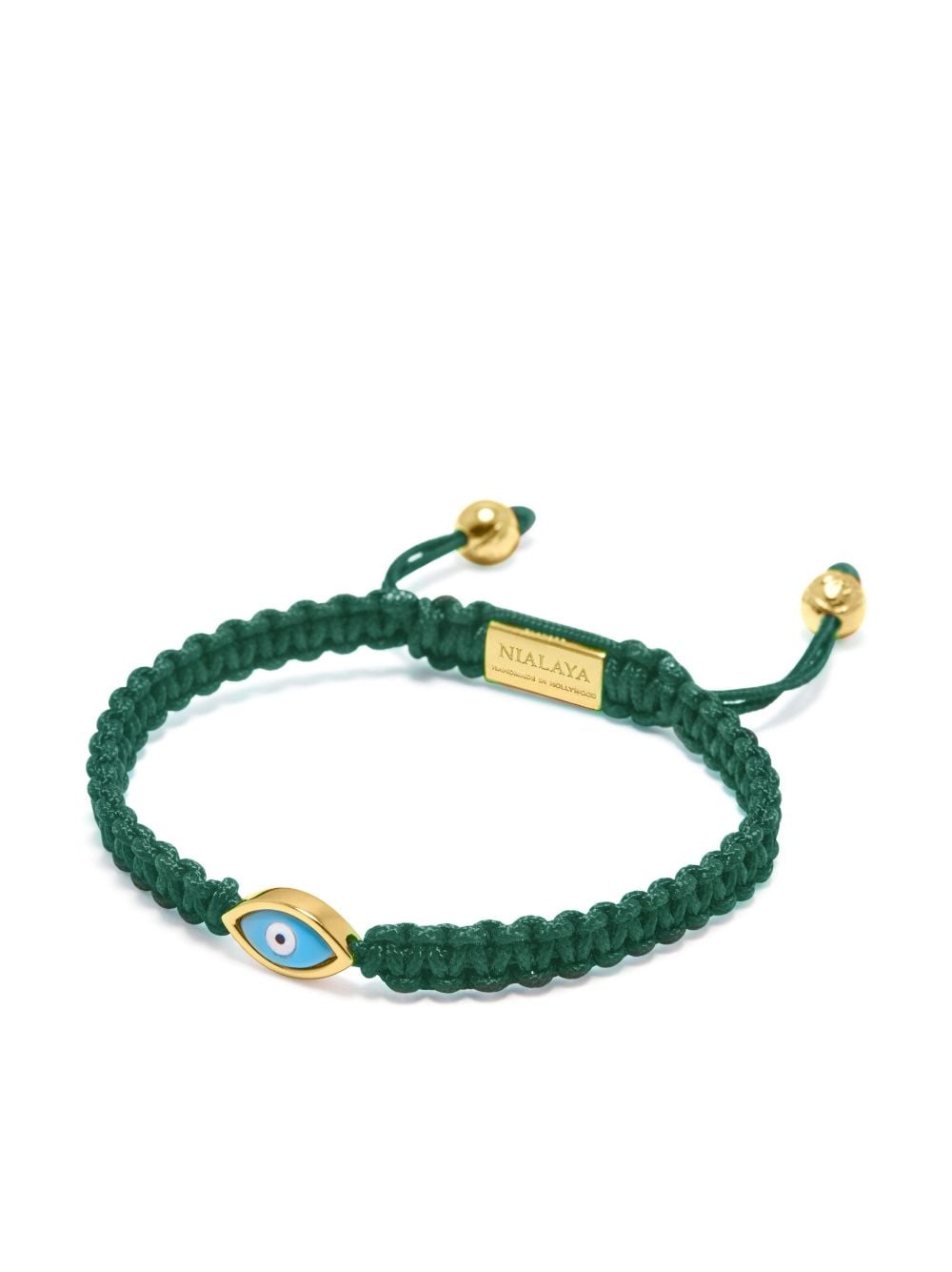 Nialaya Jewelry enamel evil-eye motif bracelet - Green von Nialaya Jewelry