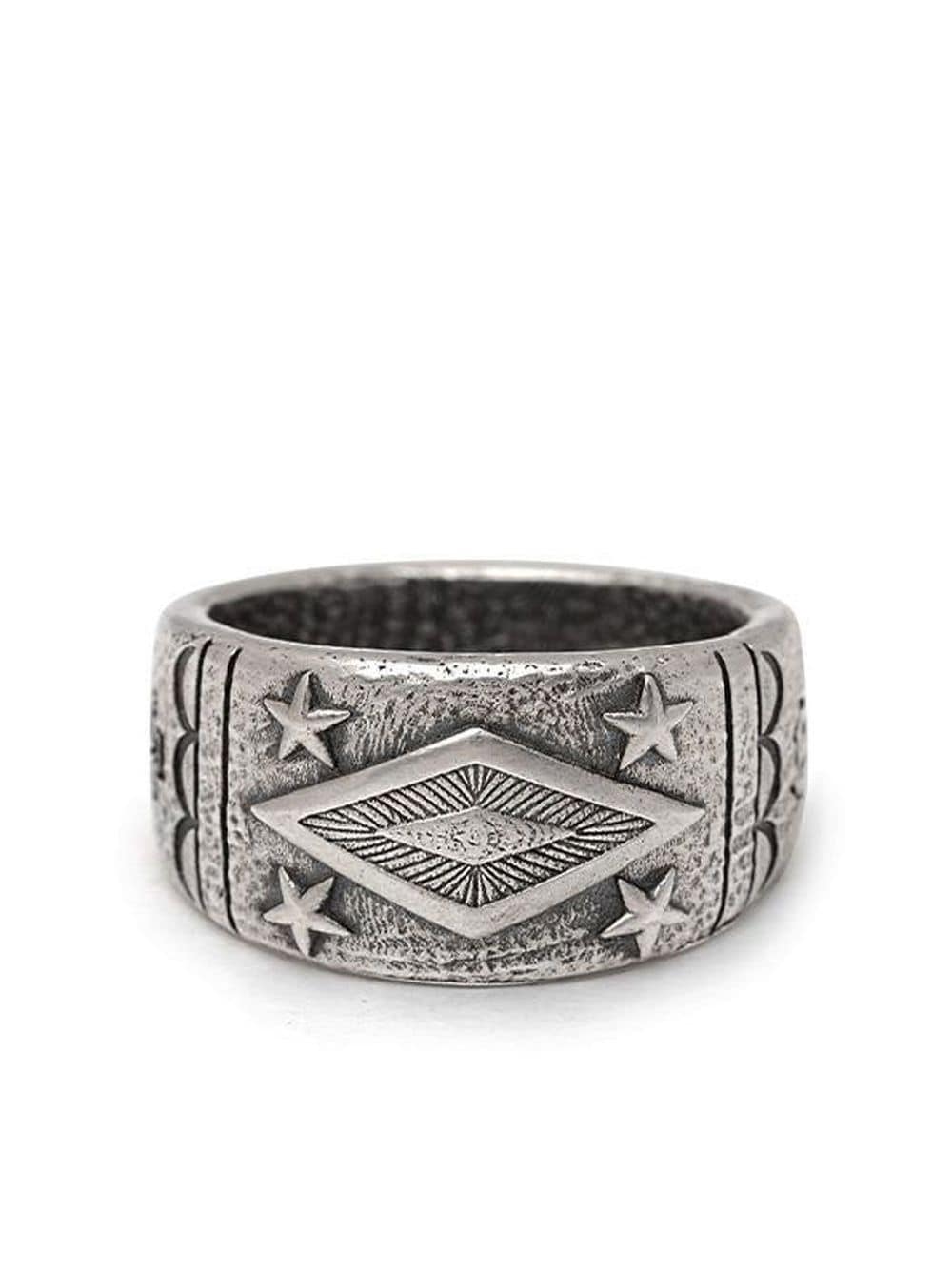 Nialaya Jewelry engraved vintage-style ring - Silver von Nialaya Jewelry