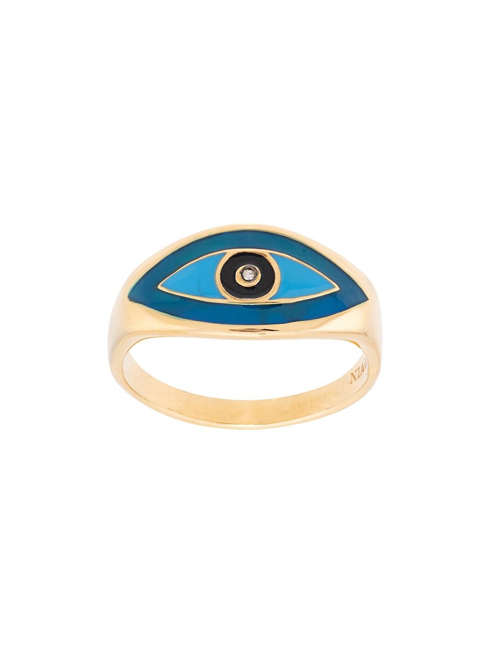 Nialaya Jewelry evil eye ring - Gold von Nialaya Jewelry