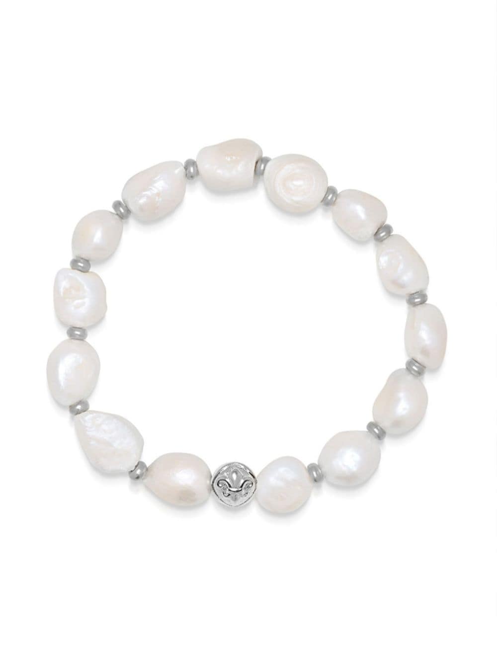 Nialaya Jewelry freshwater pearl polished bracelet - Silver von Nialaya Jewelry