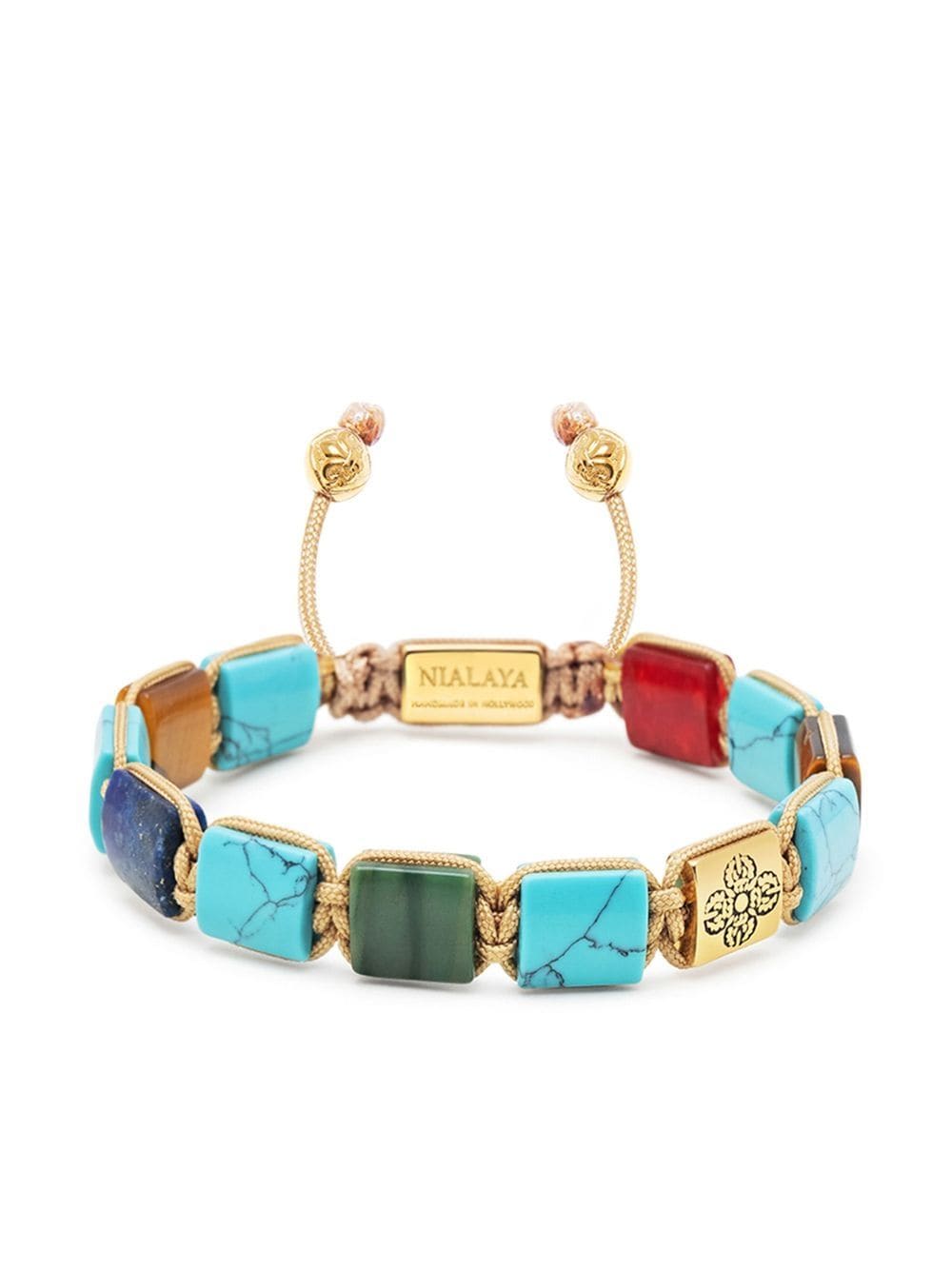 Nialaya Jewelry gemstone-embellished adjustable bracelet - Blue von Nialaya Jewelry