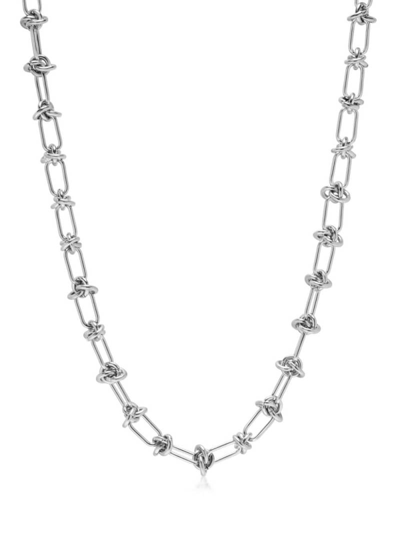 Nialaya Jewelry knot-detail chain-link necklace - Silver von Nialaya Jewelry