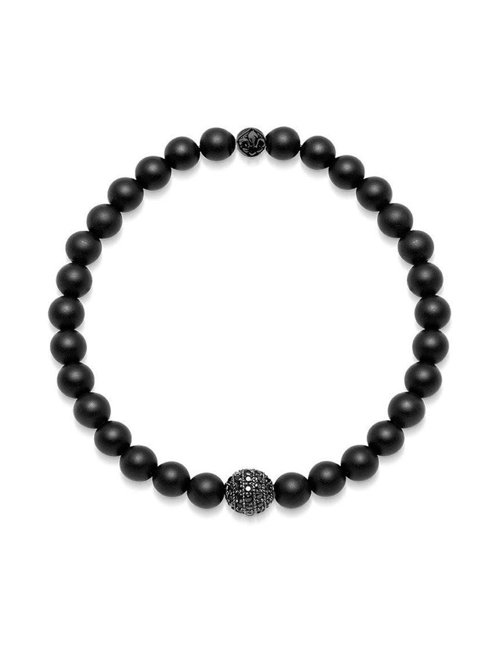 Nialaya Jewelry matte onyx beaded bracelet - Black von Nialaya Jewelry