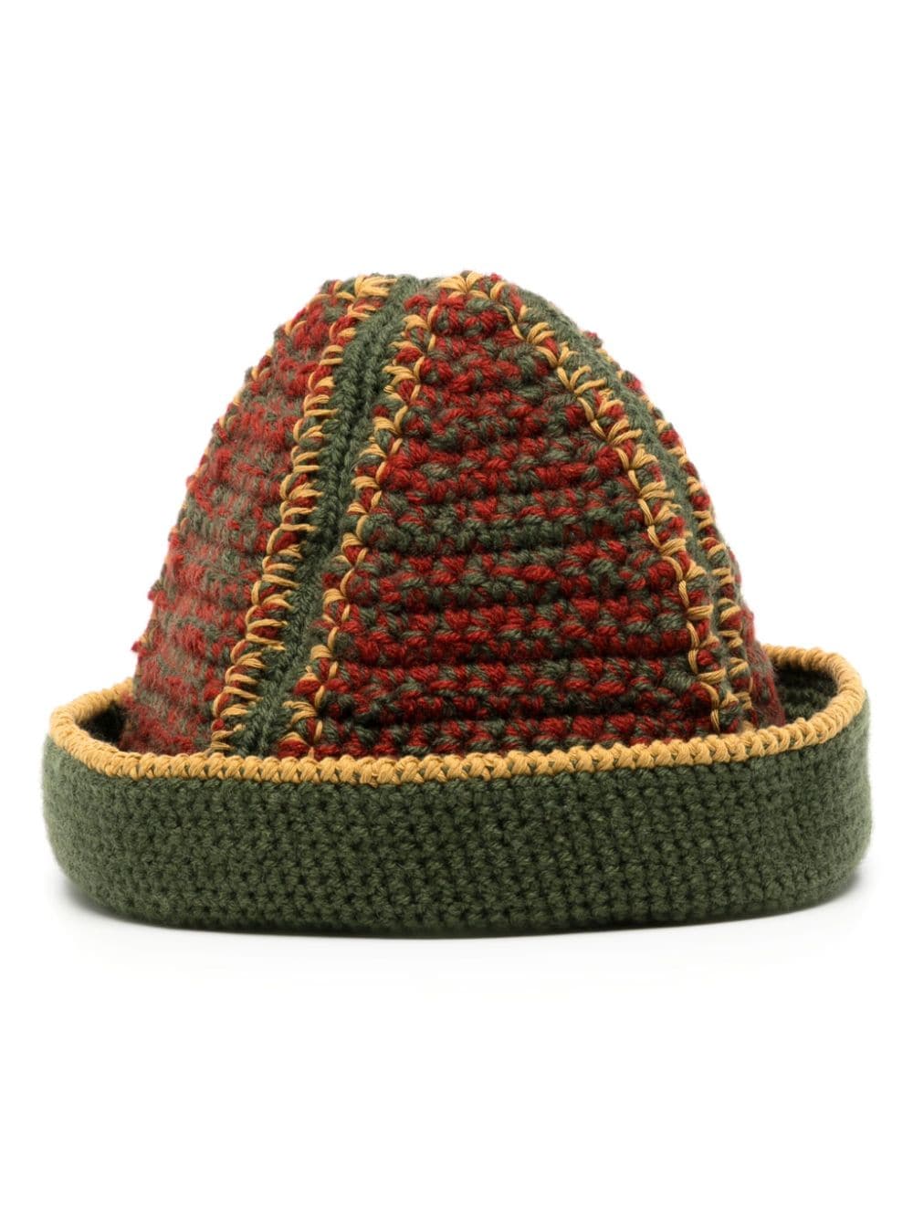 Nicholas Daley colour-blocked crochet beanie - Green von Nicholas Daley