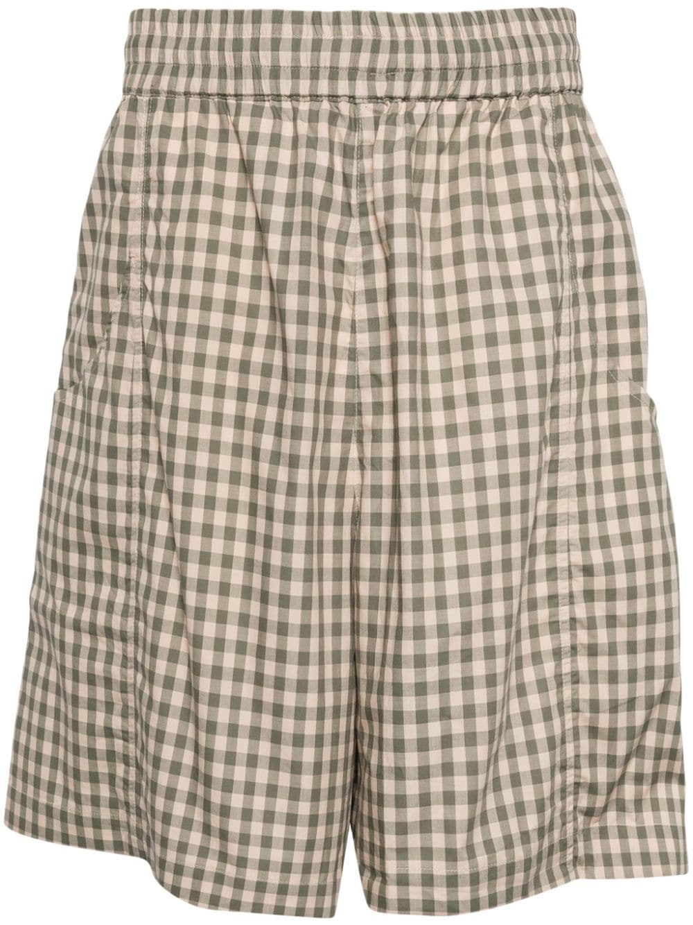 Nicholas Daley gingham-print cotton shorts - Green