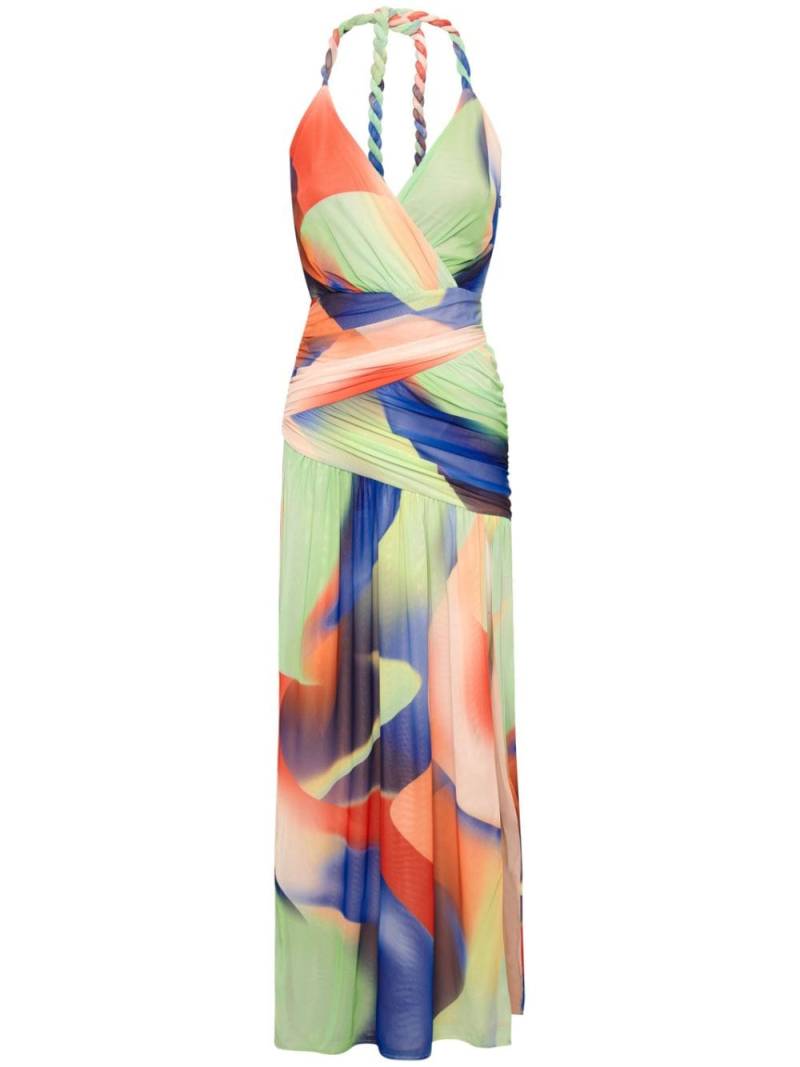 Nicholas Bristol graphic-print dress - Blue von Nicholas