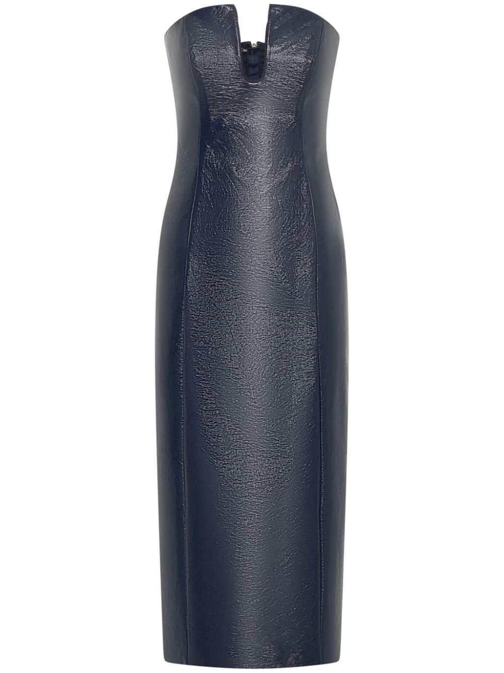 Nicholas Katherine faux-leather midi dress - Blue von Nicholas