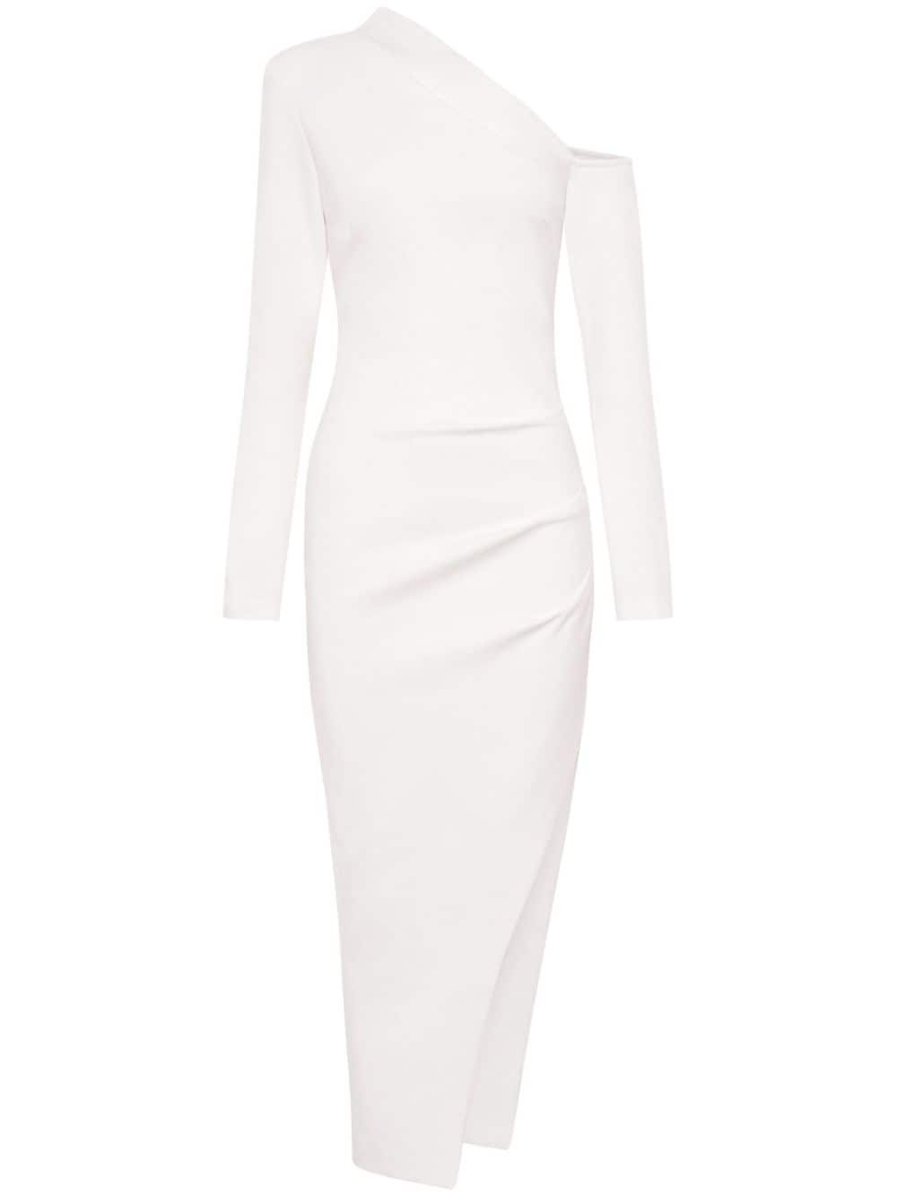 Nicholas Shiloh one-shoulder midi dress - White von Nicholas