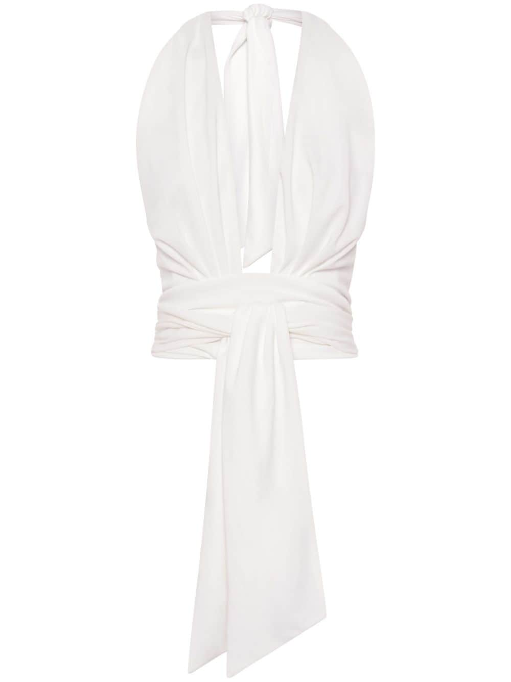 Nicholas Shina ruched halterneck top - White von Nicholas