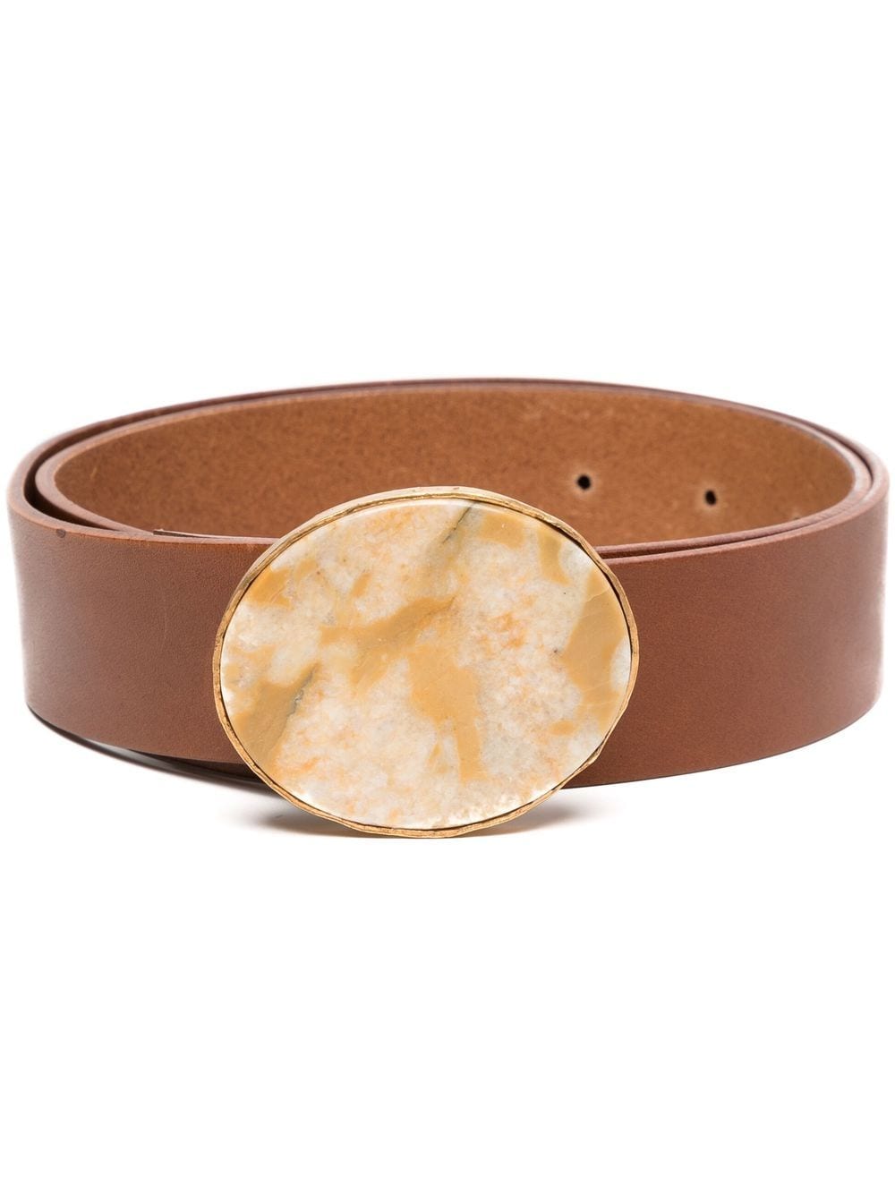 Nick Fouquet crystal-buckle leather belt - Brown von Nick Fouquet