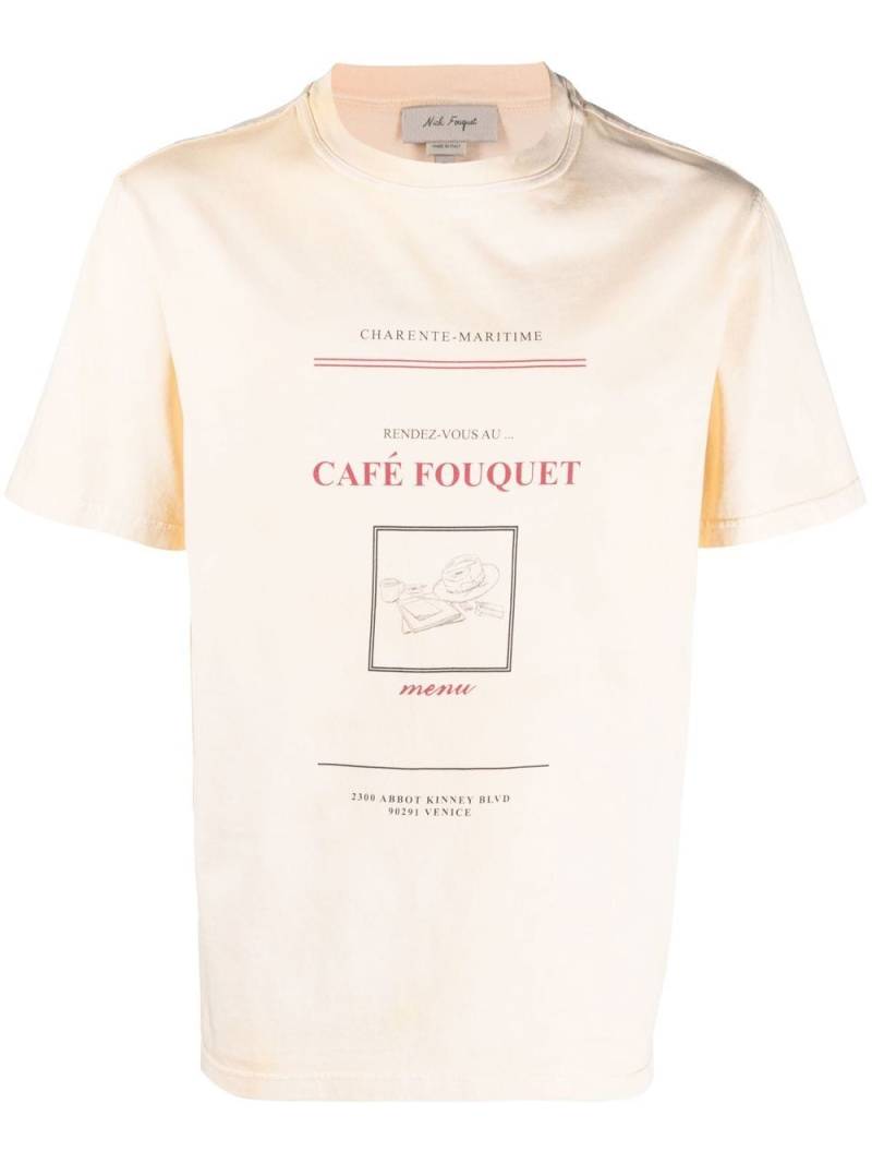 Nick Fouquet graphic-print short-sleeve T-shirt - Neutrals von Nick Fouquet