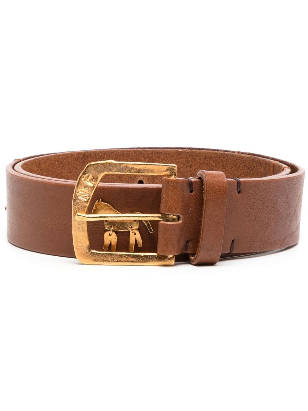 Nick Fouquet leather buckle belt - Brown von Nick Fouquet