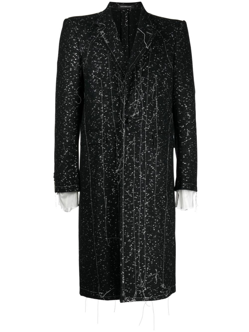 Nicolas Andreas Taralis exposed-seam single-breasted coat - Black von Nicolas Andreas Taralis