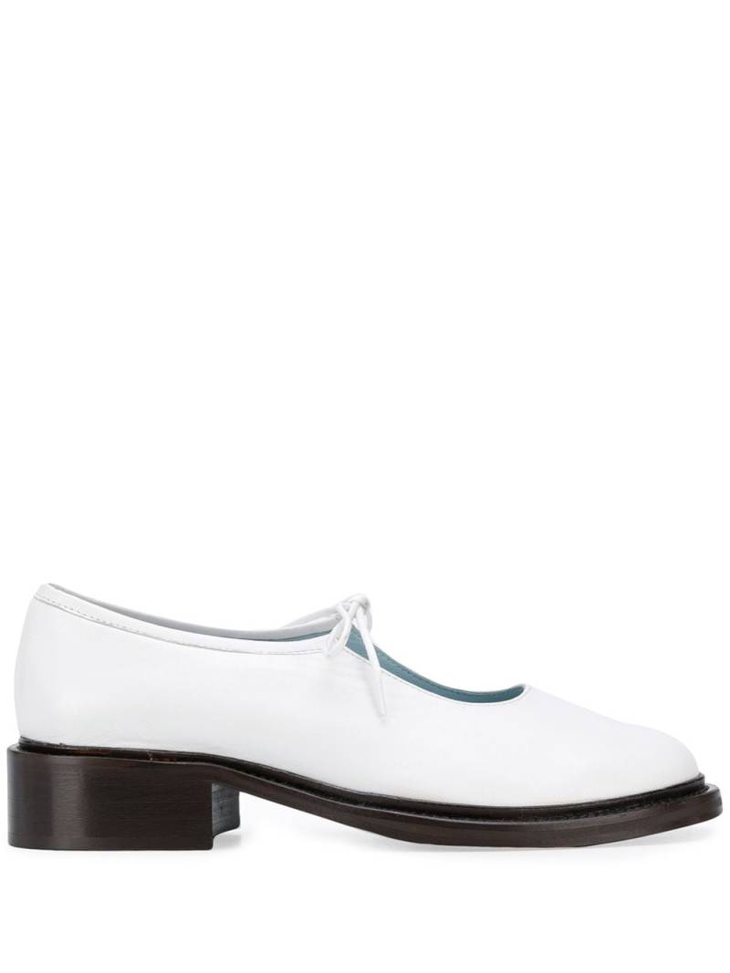 Nicole Saldaña Fabian 40mm lace-up loafers - White von Nicole Saldaña