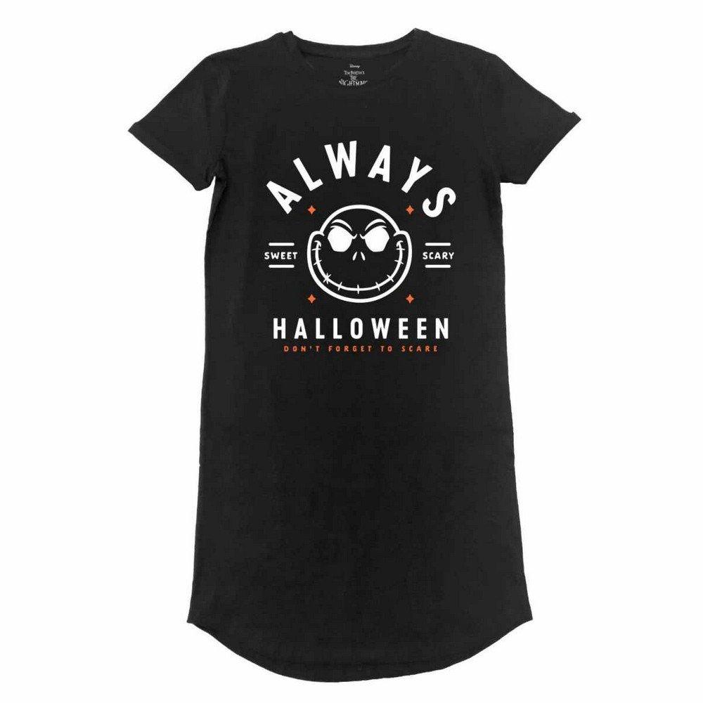 Always Halloween Tshirtkleid Damen Schwarz L von Nightmare Before Christmas