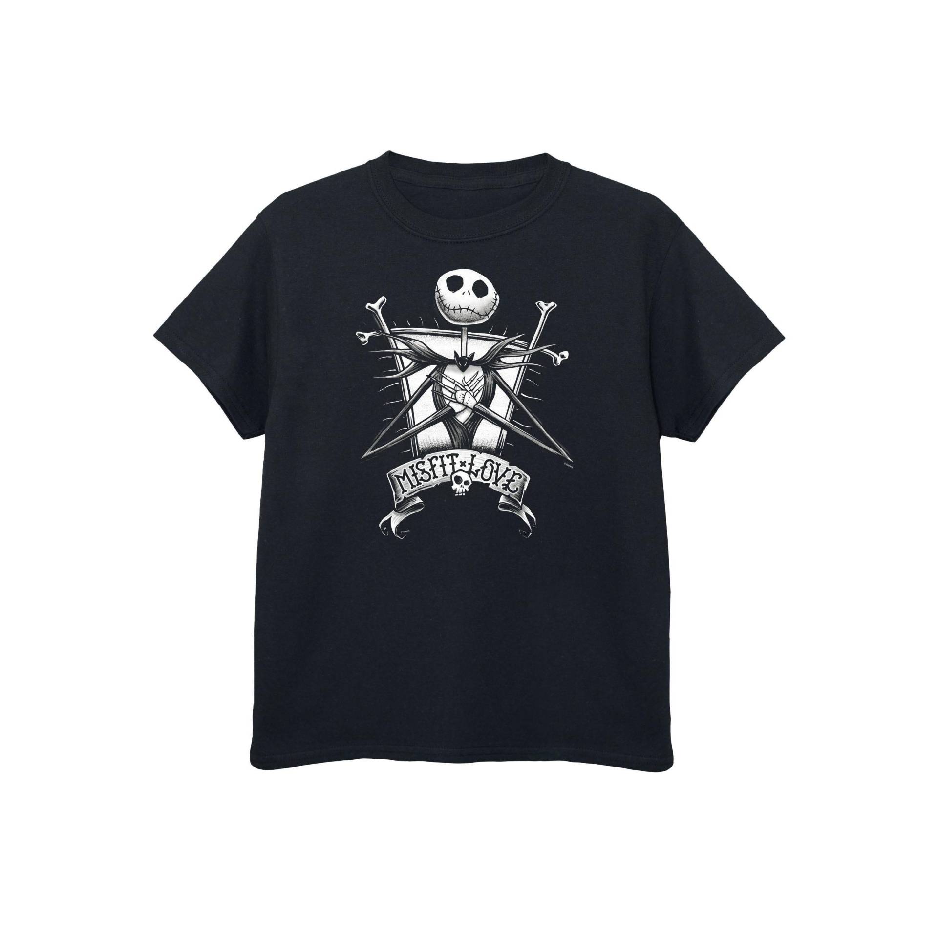 Misfit Love Tshirt Jungen Schwarz 116 von Nightmare Before Christmas