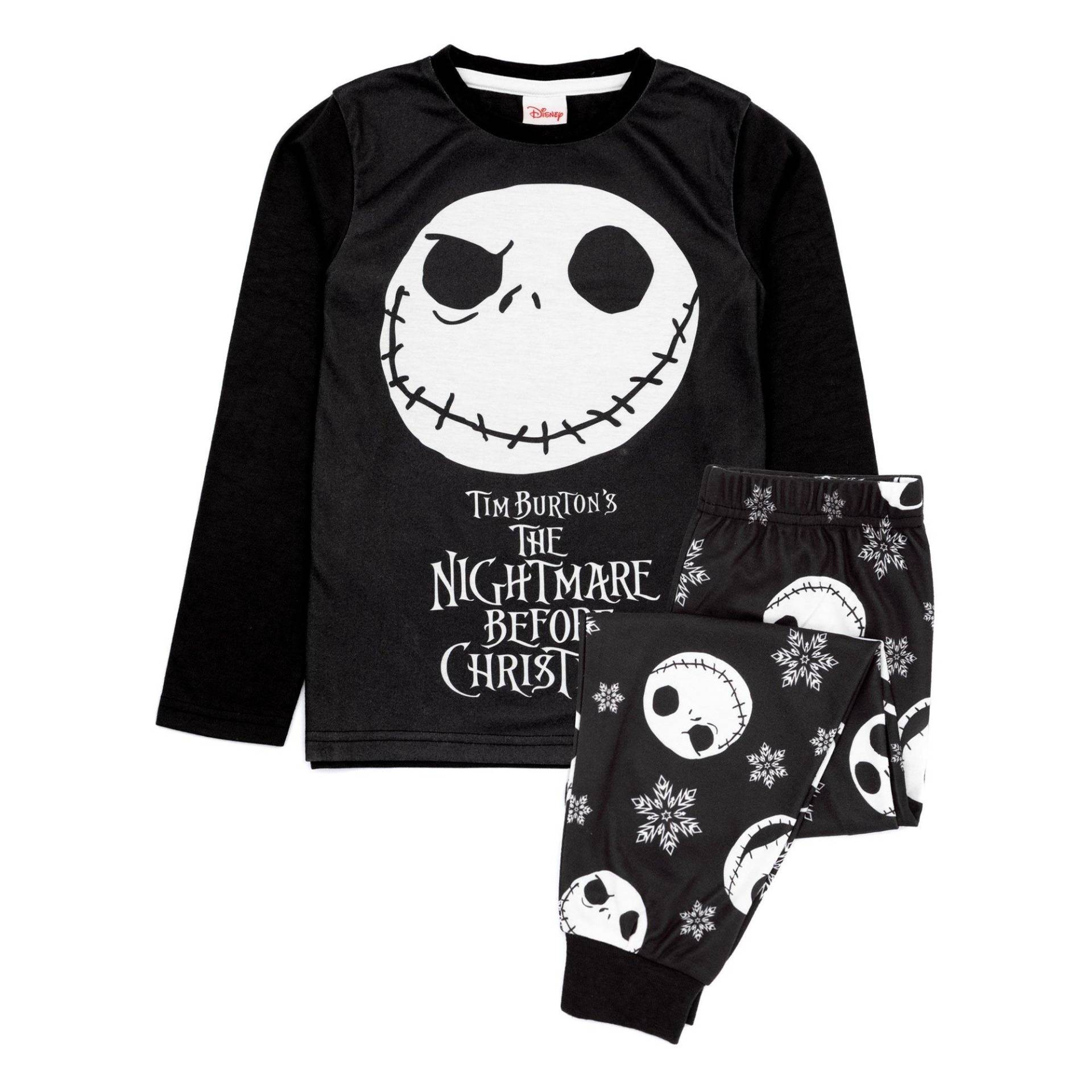 Schlafanzug Jungen Schwarz 116 von Nightmare Before Christmas