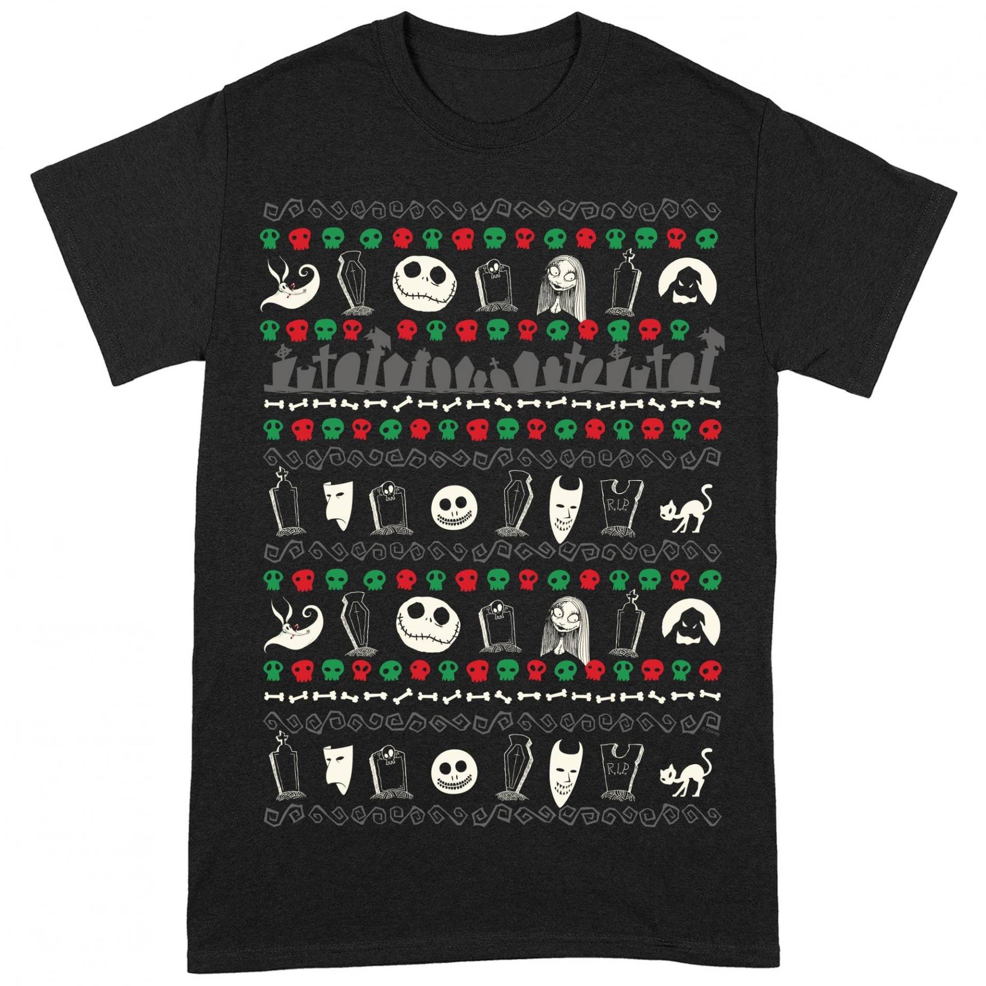 The Festive Icons Tshirt Herren Schwarz XXL von Nightmare Before Christmas