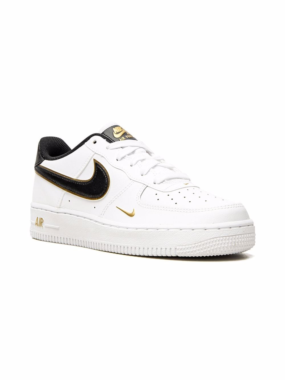 Nike Kids Air Force 1 LV8 "White Metallic Gold" sneakers von Nike Kids