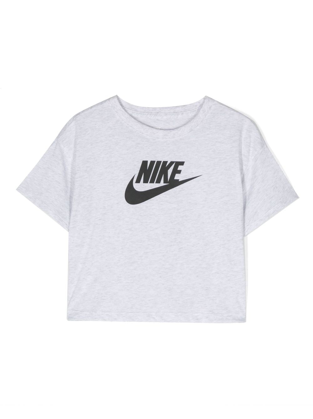 Nike Kids logo-print cropped T-shirt - Grey von Nike Kids