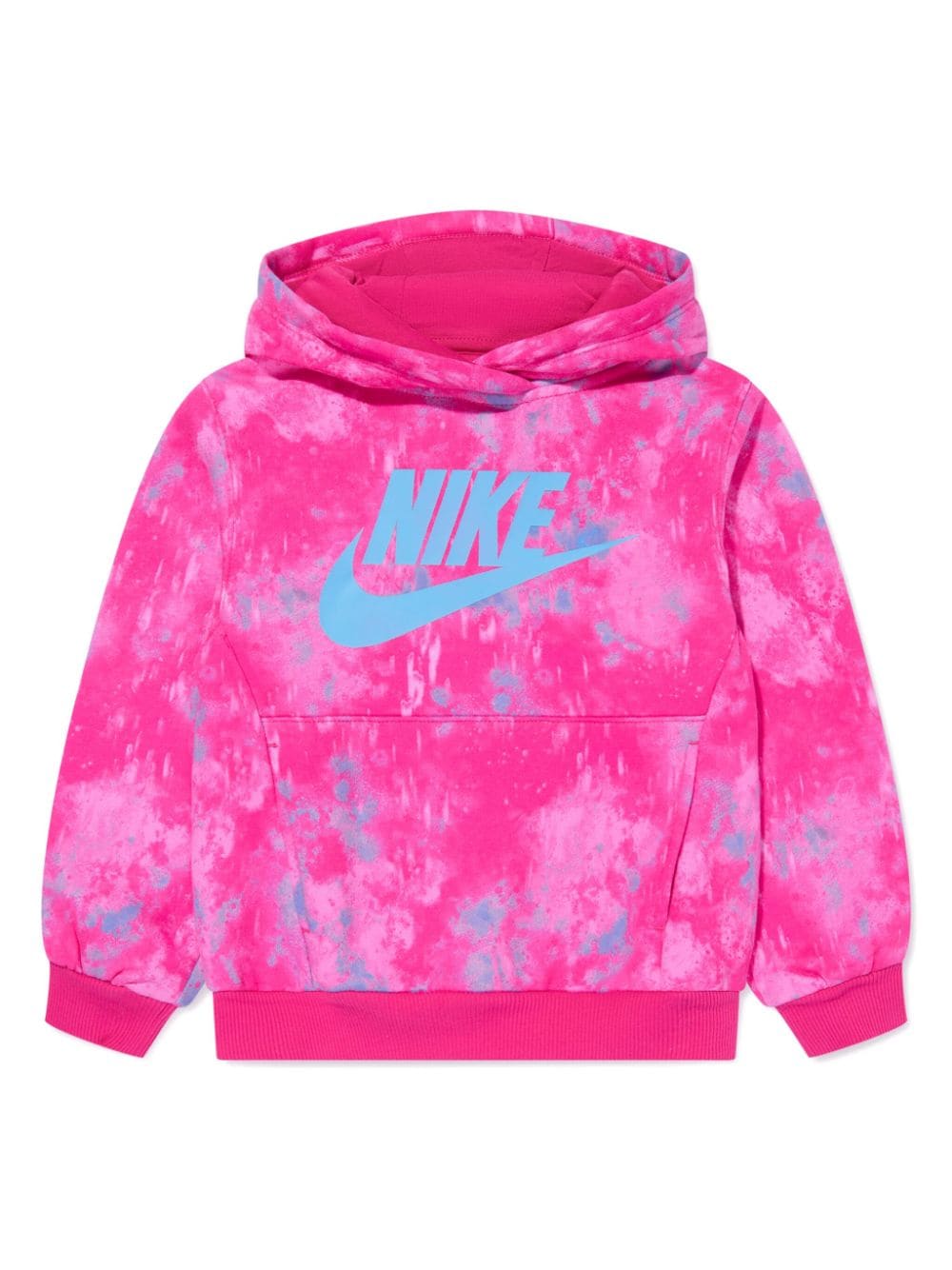 Nike Kids tie-dye print jersey hoodie - Pink von Nike Kids
