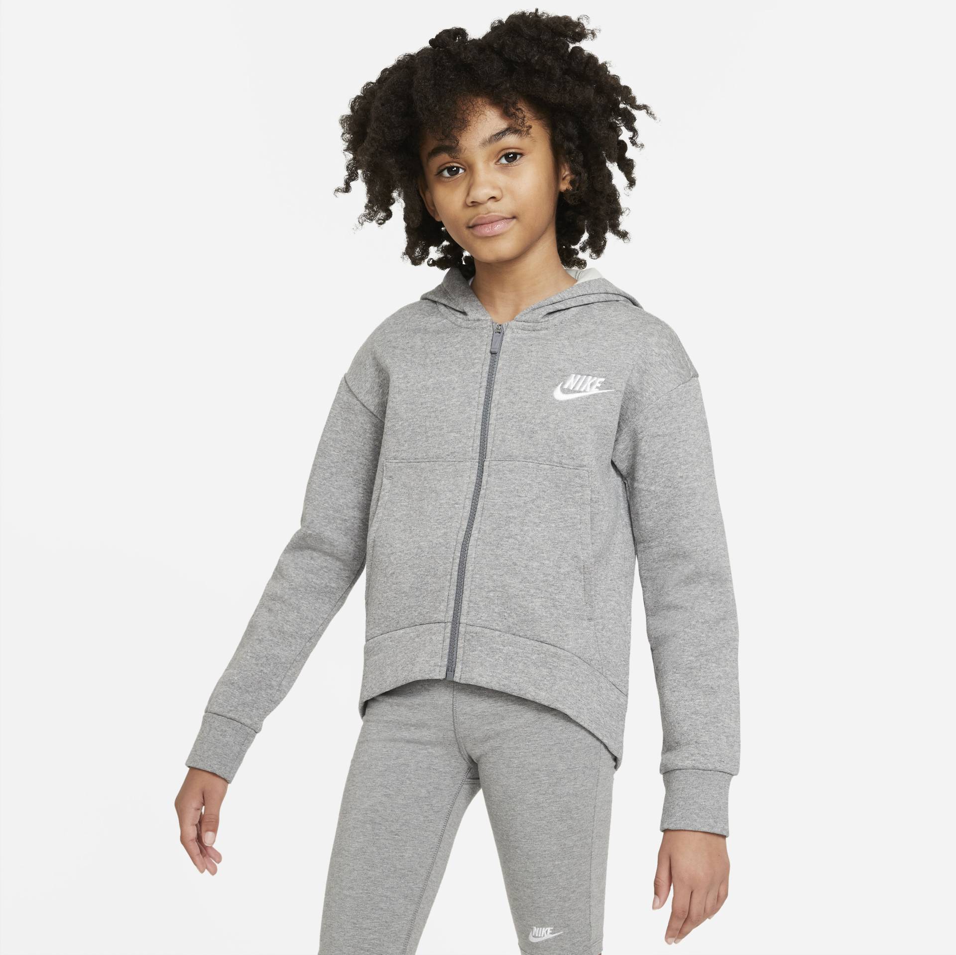 Nike Sportswear Kapuzensweatjacke »Club Fleece Big Kids' (Girls') Full-Zip Hoodie« von Nike Sportswear