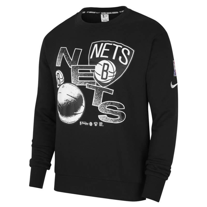 Brooklyn Nets Courtside Nike NBA-Fleece-Sweatshirt für Herren - Schwarz von Nike