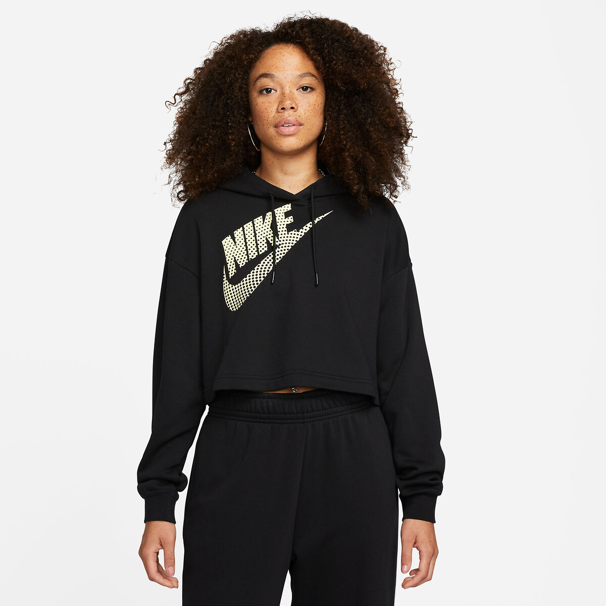 Cropped Sweatshirt mit Kapuze und Aufdruck von Nike