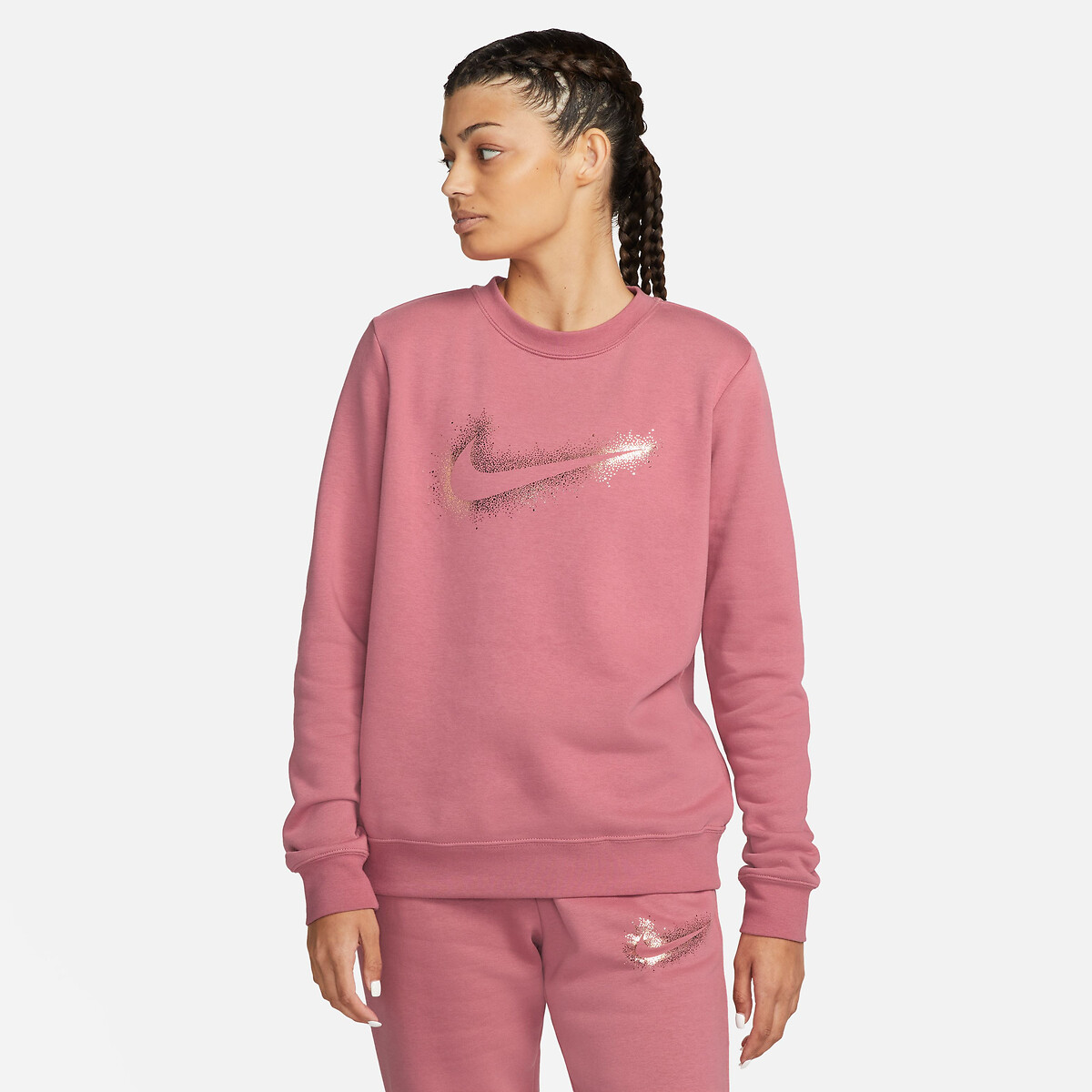 Fleece-Shirt mit glänzendem Swoosh-Logo von Nike