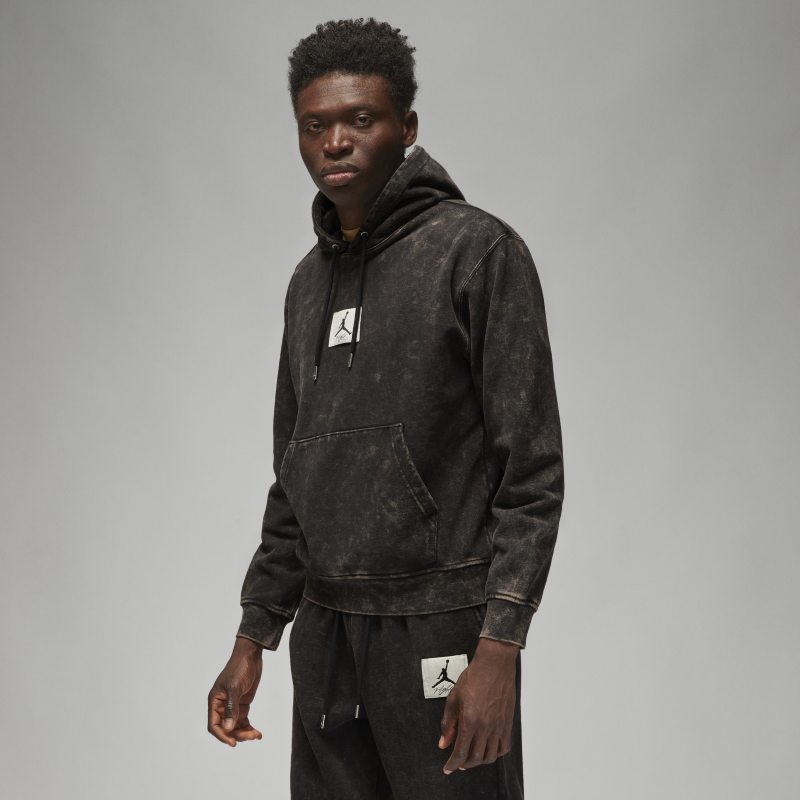Jordan Essential Fleece-Hoodie im Washed-Look für Herren - Schwarz von Nike