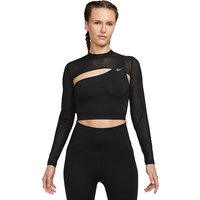 NIKE Damen Fitnessshirt Pro schwarz | M von Nike