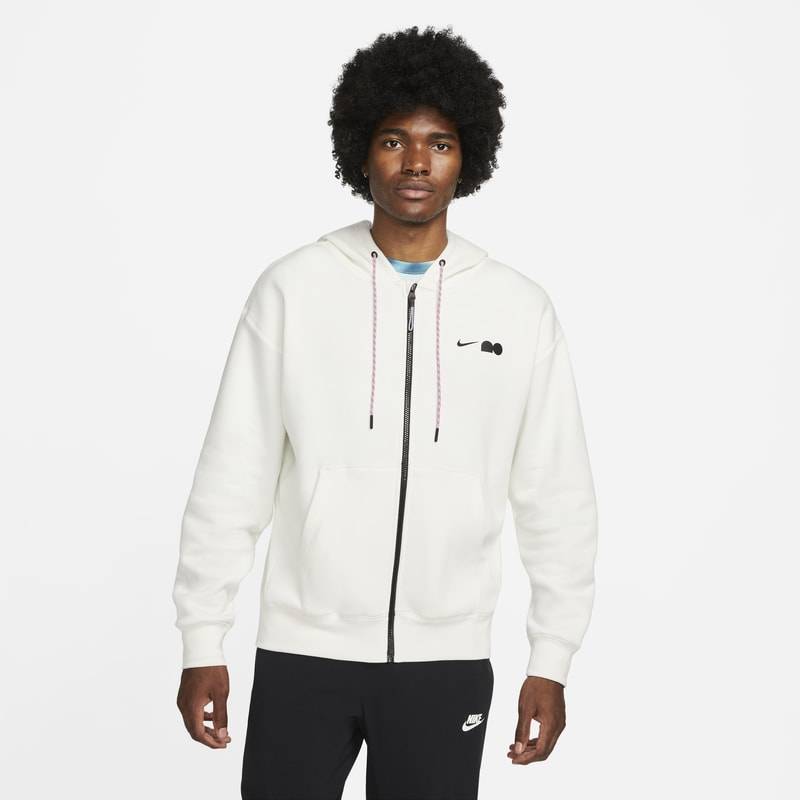 Naomi Osaka Collection French-Terry-Hoodie mit durchgehendem Reißverschluss und Grafik - Weiß von Nike