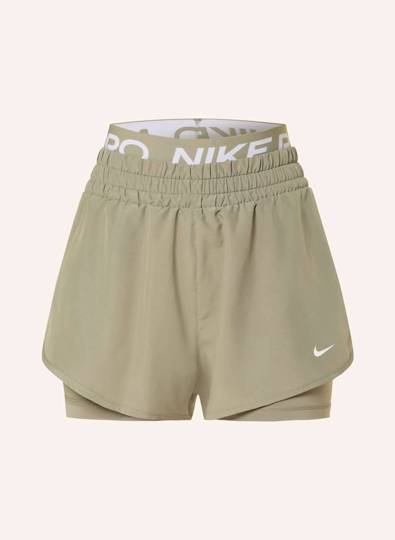 Nike 2-In-1-Trainingsshorts Dri-Fit gruen von Nike