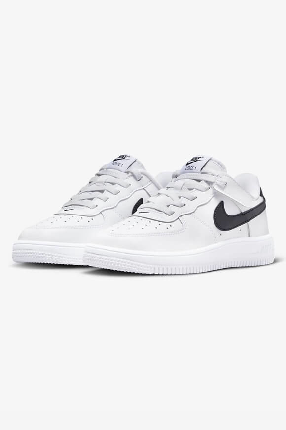 Nike Air Force 1 EasyOn Kids Sneaker | White + Black | Jungen  | EU33.5 von Nike