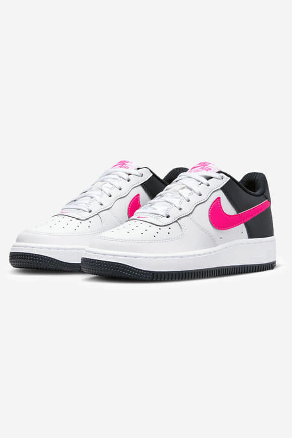 Nike Air Force 1 Sneaker | White + Dark Obsidian + Fierce Pink | Mädchen  | EU38.5 von Nike