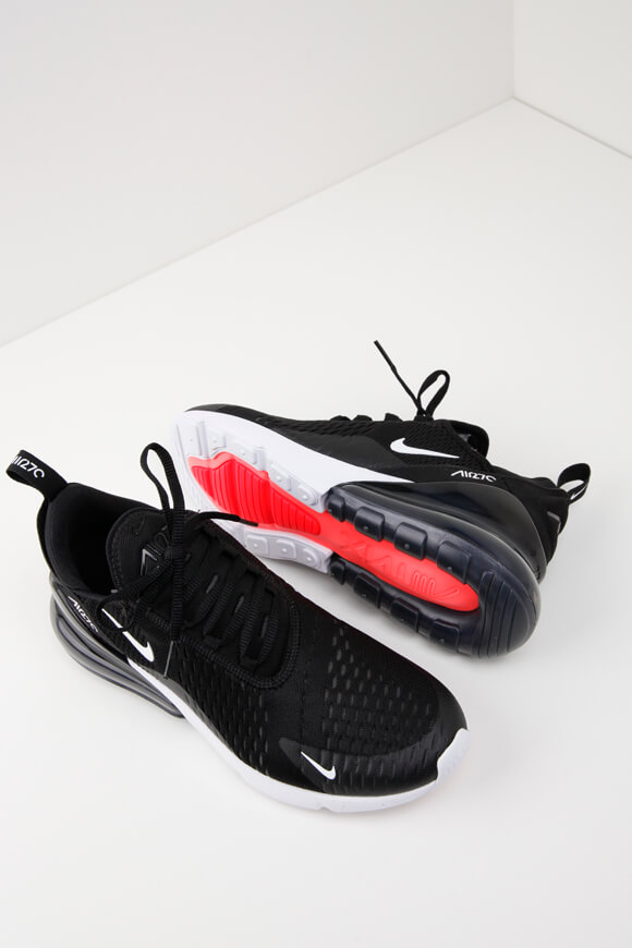 Nike Air Max 270 Sneaker | Black + White + Solar Red | Herren  | EU45 von Nike