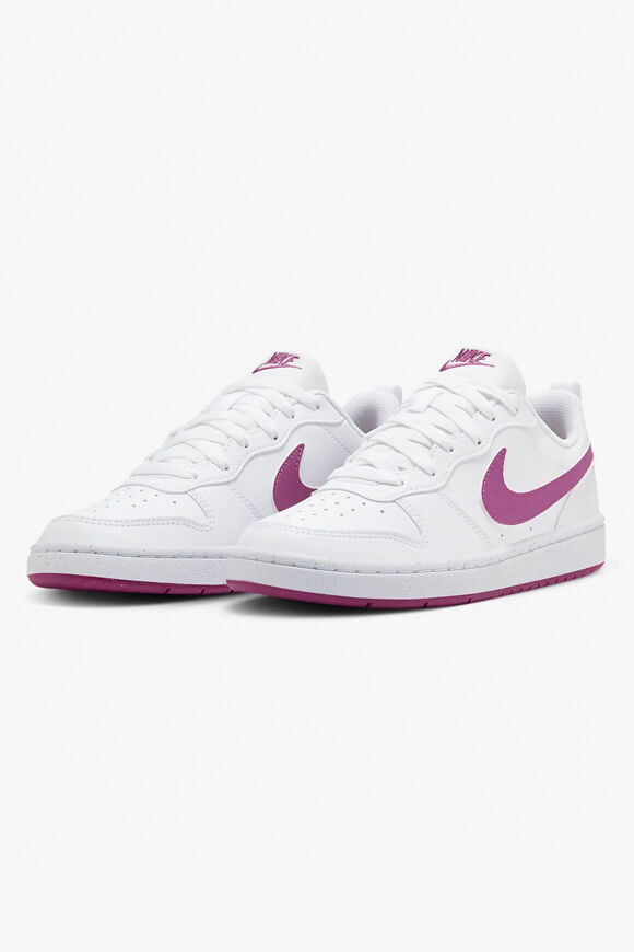 Nike Court Borough 2 Low Recraft Sneaker | White + Hot Fuchsia | Mädchen  | EU37.5 von Nike